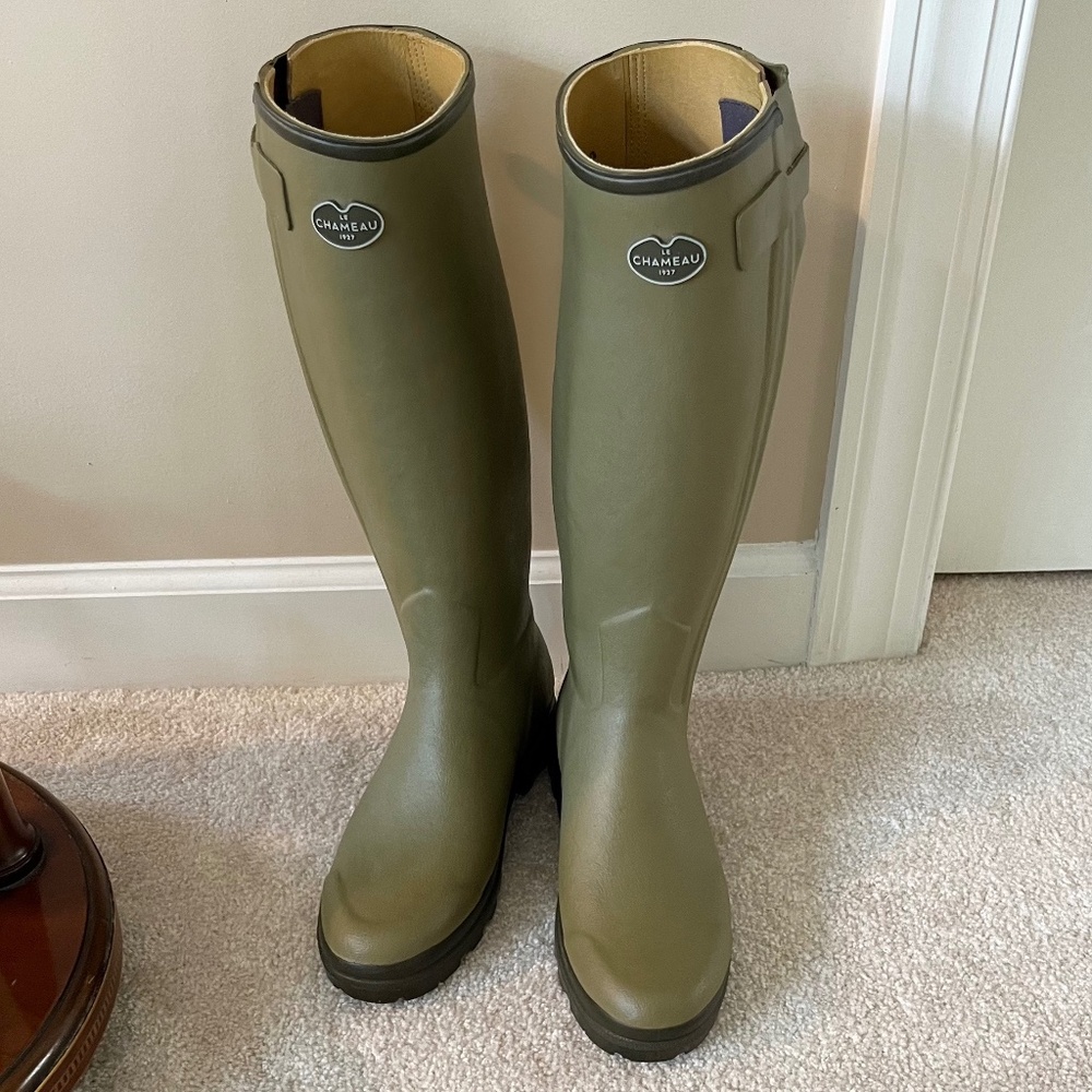 Le Chameau Chasseur Rubber Rain Boots Wellies Size 40 US Size 9
